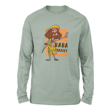 Indian Guru - Baba Marley Men/Unisex Drop Shoulder Sweatshirt in Dusty Blue color
